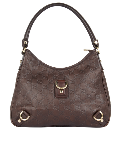 Guccissima Abbey D-Ring Hobo, &pound;450, Handbags, Brown, Leather, Front view